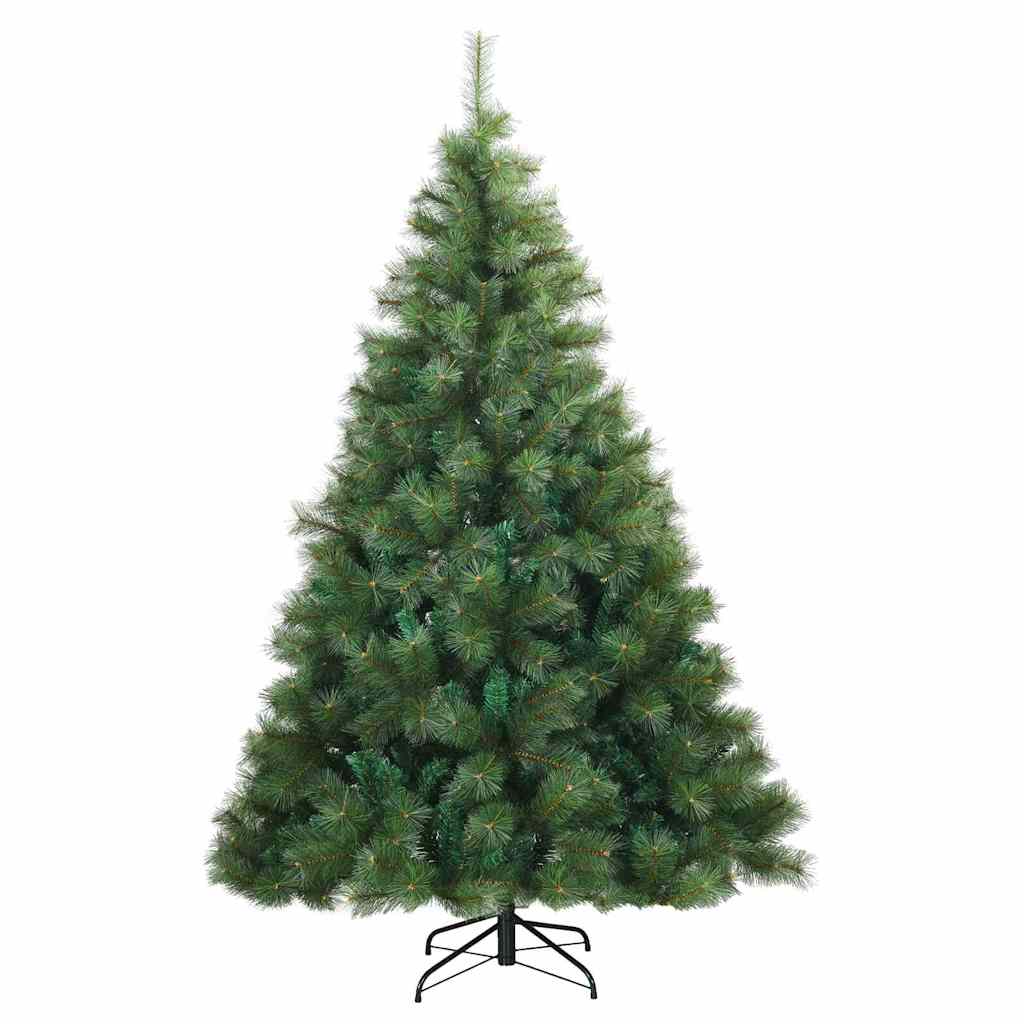 vidaXL Artificial Christmas Tree with 300 LEDs Green 240 cm PE and PVC 5