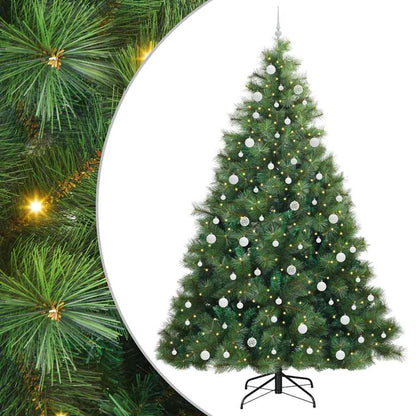 vidaXL Artificial Christmas Tree with 300 LEDs Green 240 cm PE and PVC 2