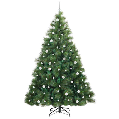 vidaXL Artificial Christmas Tree with 300 LEDs Green 240 cm PE and PVC 4