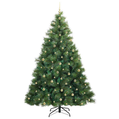 vidaXL Artificial Christmas Tree with 300 LEDs Green 240 cm PE and PVC 4