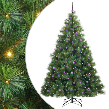 vidaXL Artificial Christmas Tree with 300 LEDs Green 240 cm PE and PVC 2