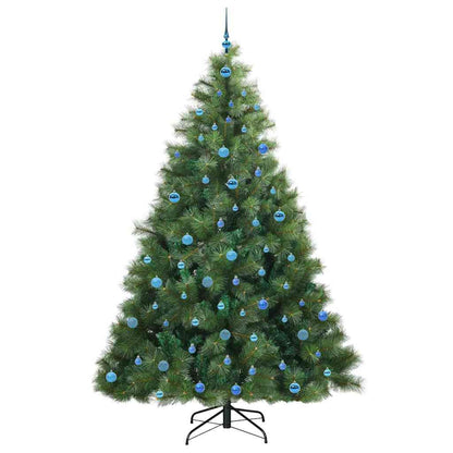 vidaXL Artificial Christmas Tree with 300 LEDs Green 240 cm PE and PVC 4