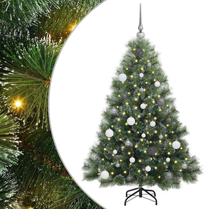vidaXL Artificial Christmas Tree with 150 LEDs Green 150 cm PE and PVC 2