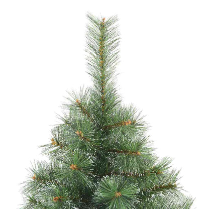 vidaXL Artificial Christmas Tree with 300 LEDs Green 240 cm PE and PVC 6