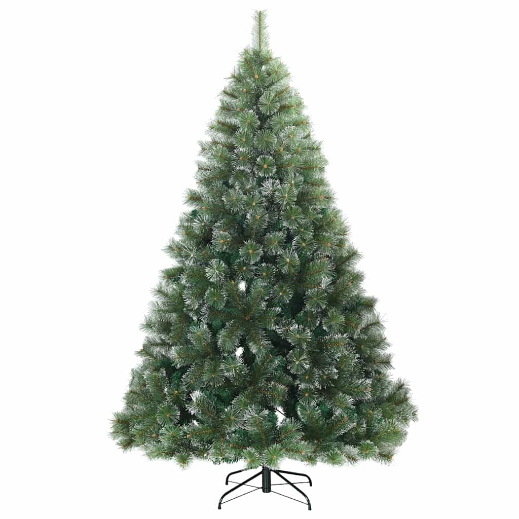 vidaXL Artificial Christmas Tree with 300 LEDs Green 240 cm PE and PVC 5