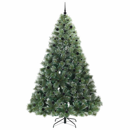 vidaXL Artificial Christmas Tree with 300 LEDs Green 240 cm PE and PVC 4