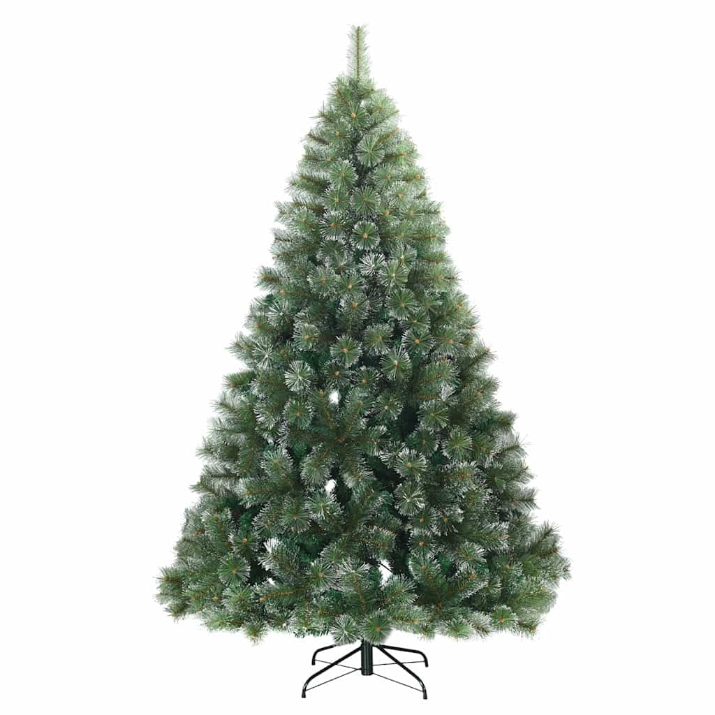 vidaXL Artificial Christmas Tree with 300 LEDs Green 240 cm PE and PVC 5