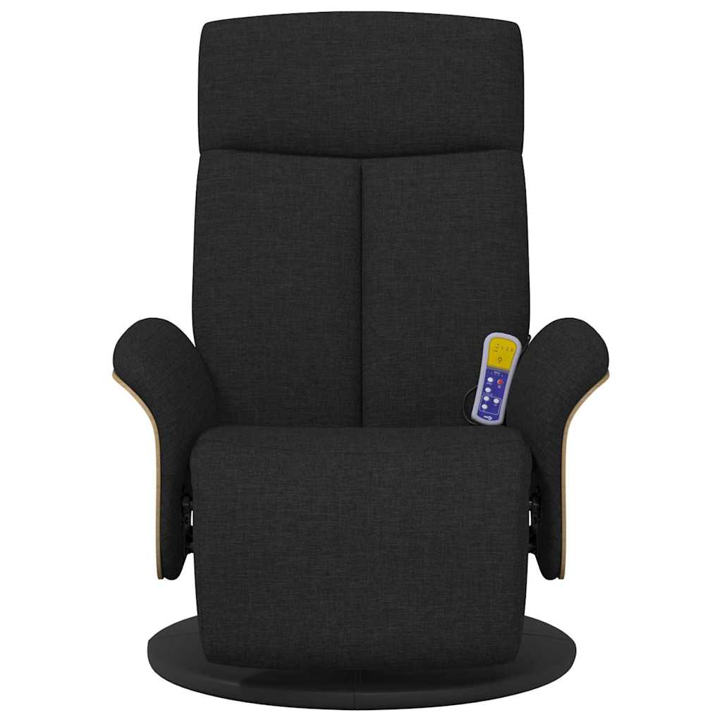 vidaXL Massage Recliner Chair Black 79 x 87 x 104.5 cm Fabric 5