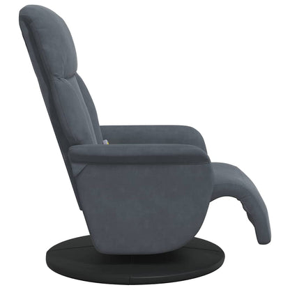 vidaXL Massage Recliner Chair Dark Grey 91 x 71 x 105 cm Velvet 6