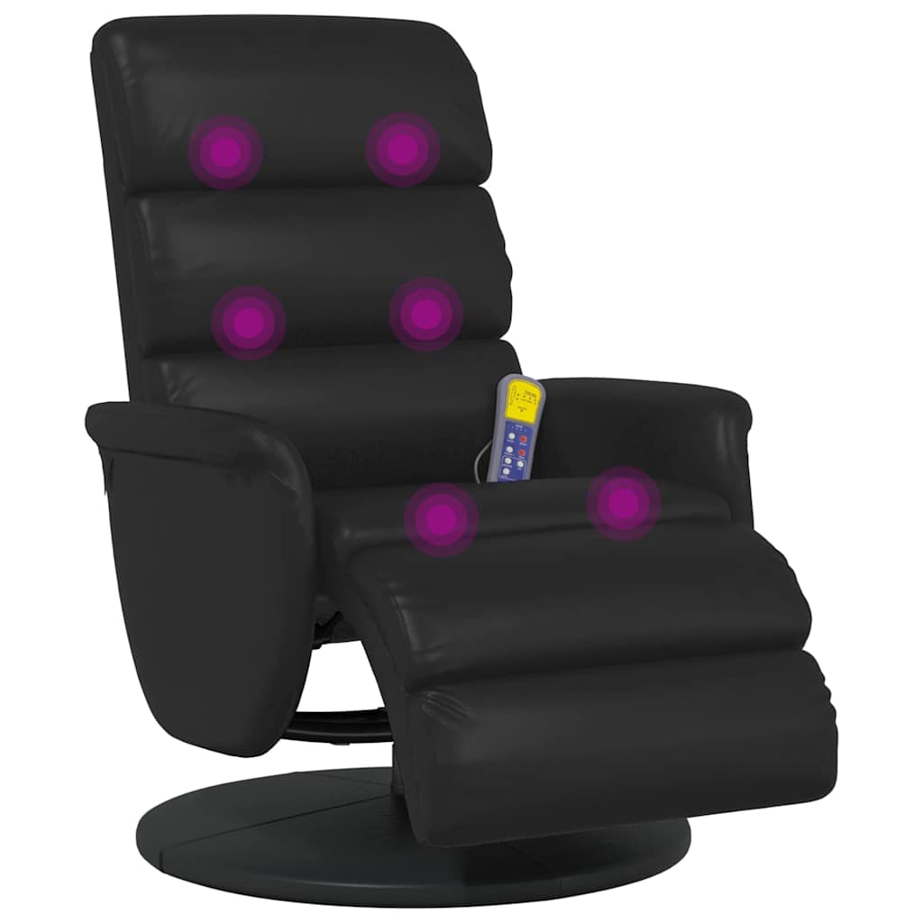 vidaXL Massage Recliner Chair Black 71 x 98 x 106 cm Faux Leather 2