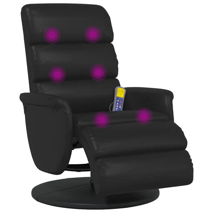 vidaXL Massage Recliner Chair Black 71 x 98 x 106 cm Faux Leather 2