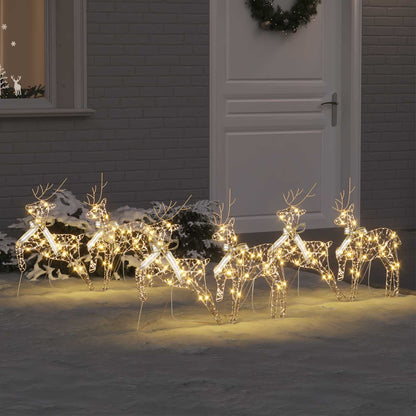 Christmas Reindeer Cold White Gold PET 6