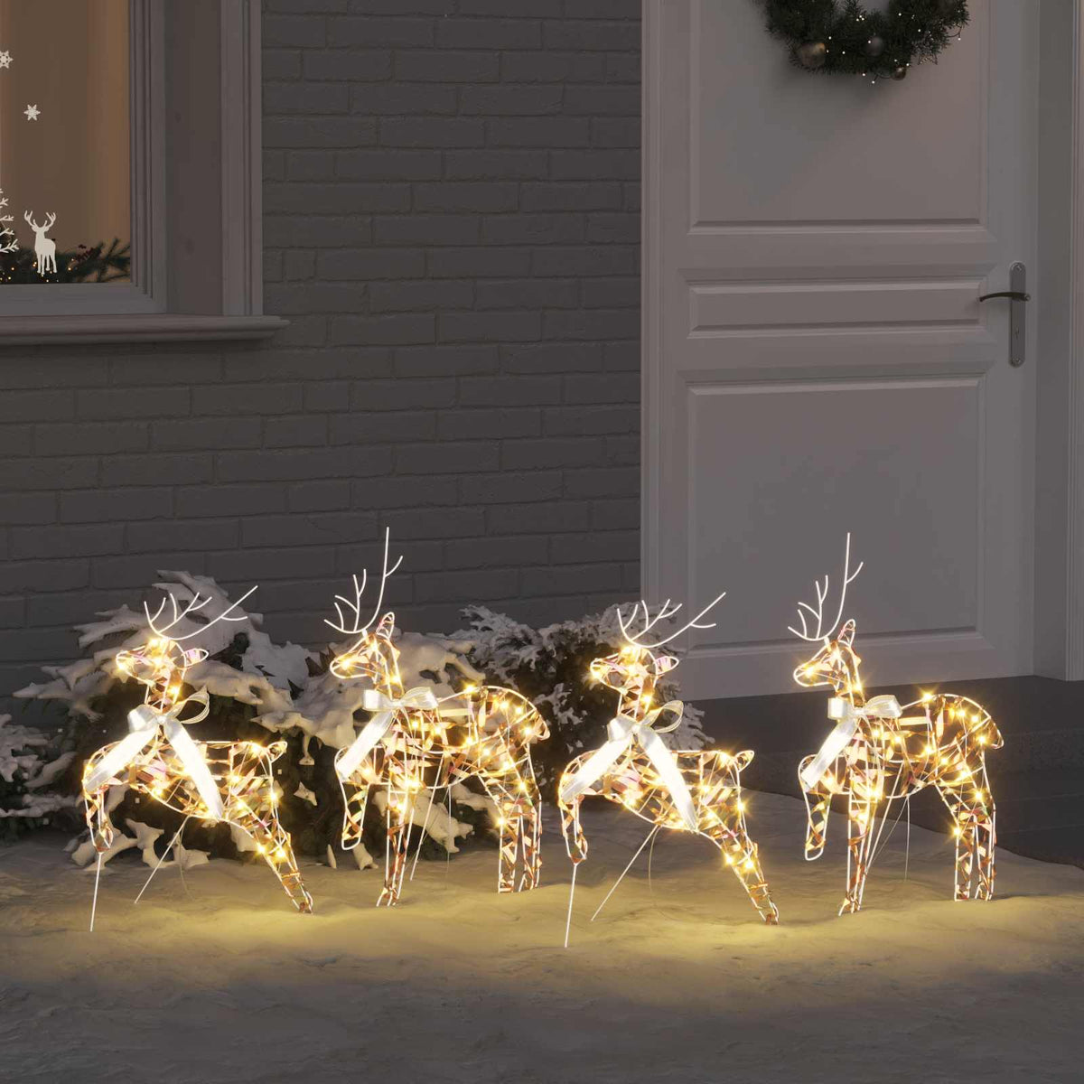 Christmas Reindeer Cold White Iridescent PET 4