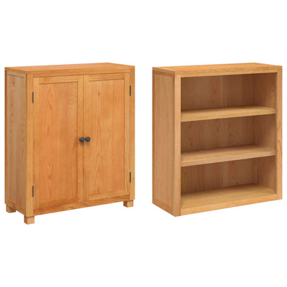 vidaXL Storage Furniture Set with Shelf 2 pcs Natural 80 x 35 x 185 cm 5