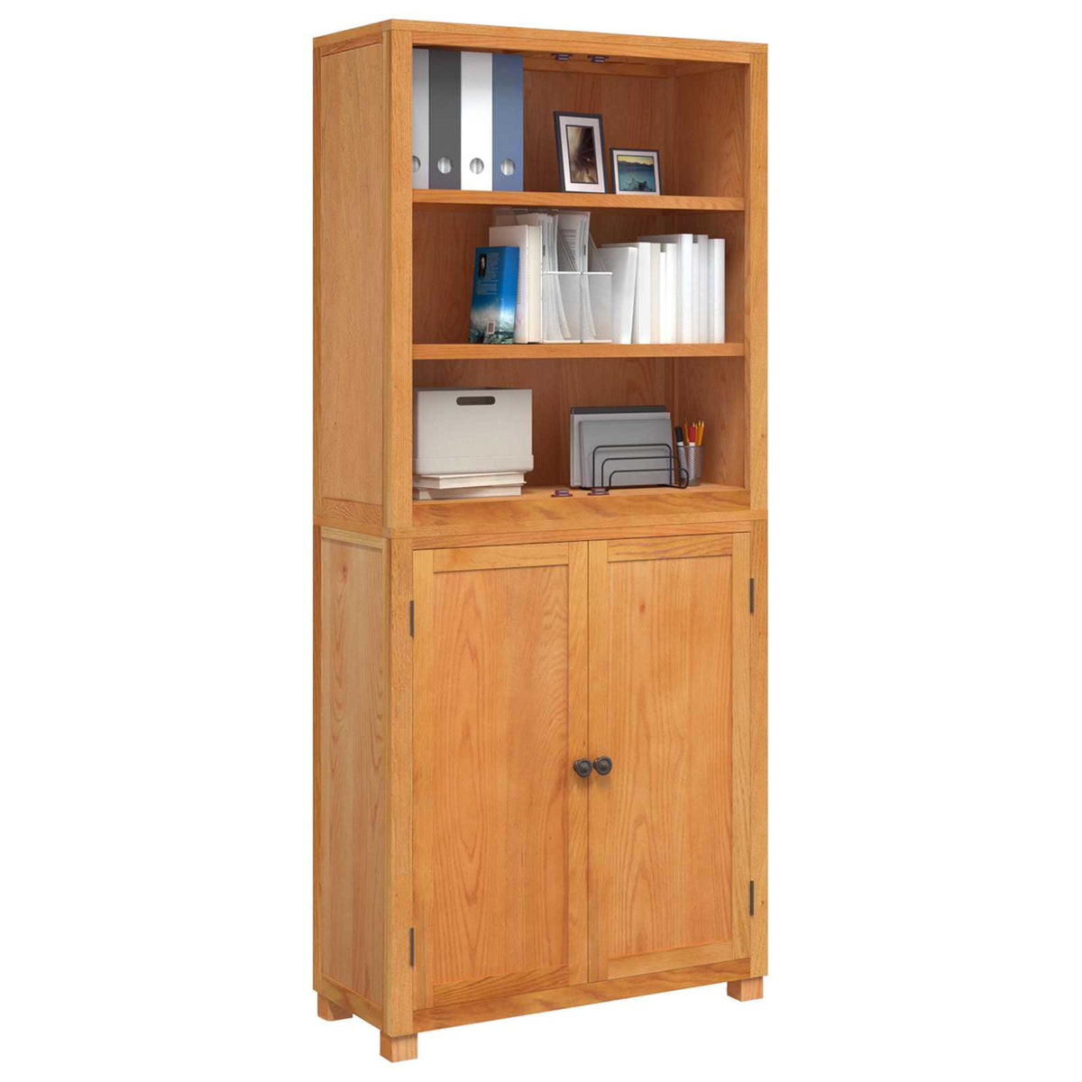 vidaXL Storage Furniture Set with Shelf 2 pcs Natural 80 x 35 x 185 cm 3