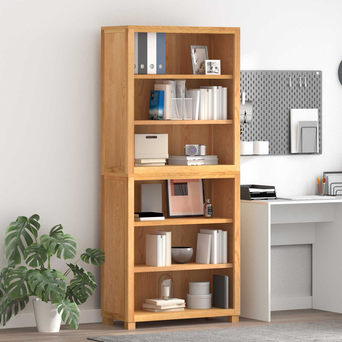 vidaXL Storage Furniture Set with Shelf 2 pcs Natural 80 x 35 x 185 cm 1