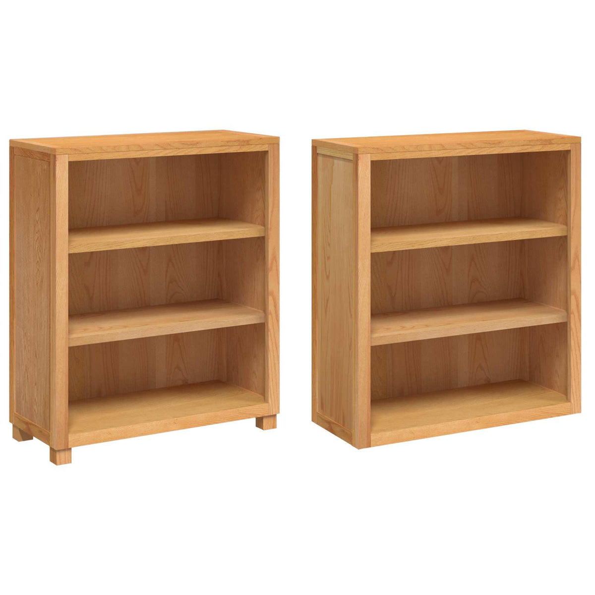 vidaXL Storage Furniture Set with Shelf 2 pcs Natural 80 x 35 x 185 cm 5