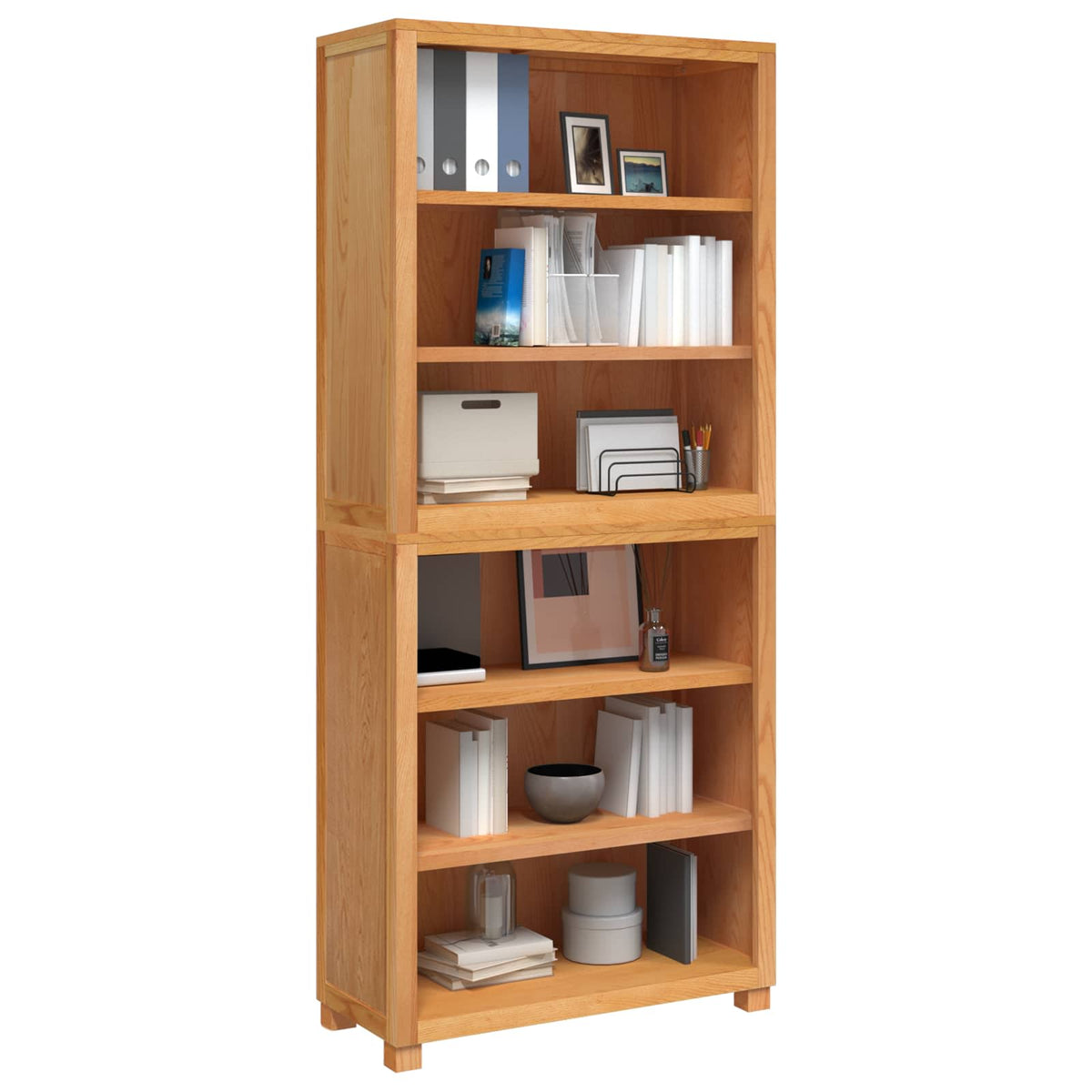 vidaXL Storage Furniture Set with Shelf 2 pcs Natural 80 x 35 x 185 cm 3