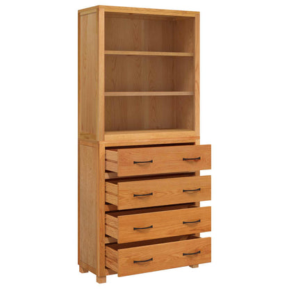 vidaXL Storage Furniture Set with Shelf 2 pcs Natural 80 x 35 x 185 cm 6