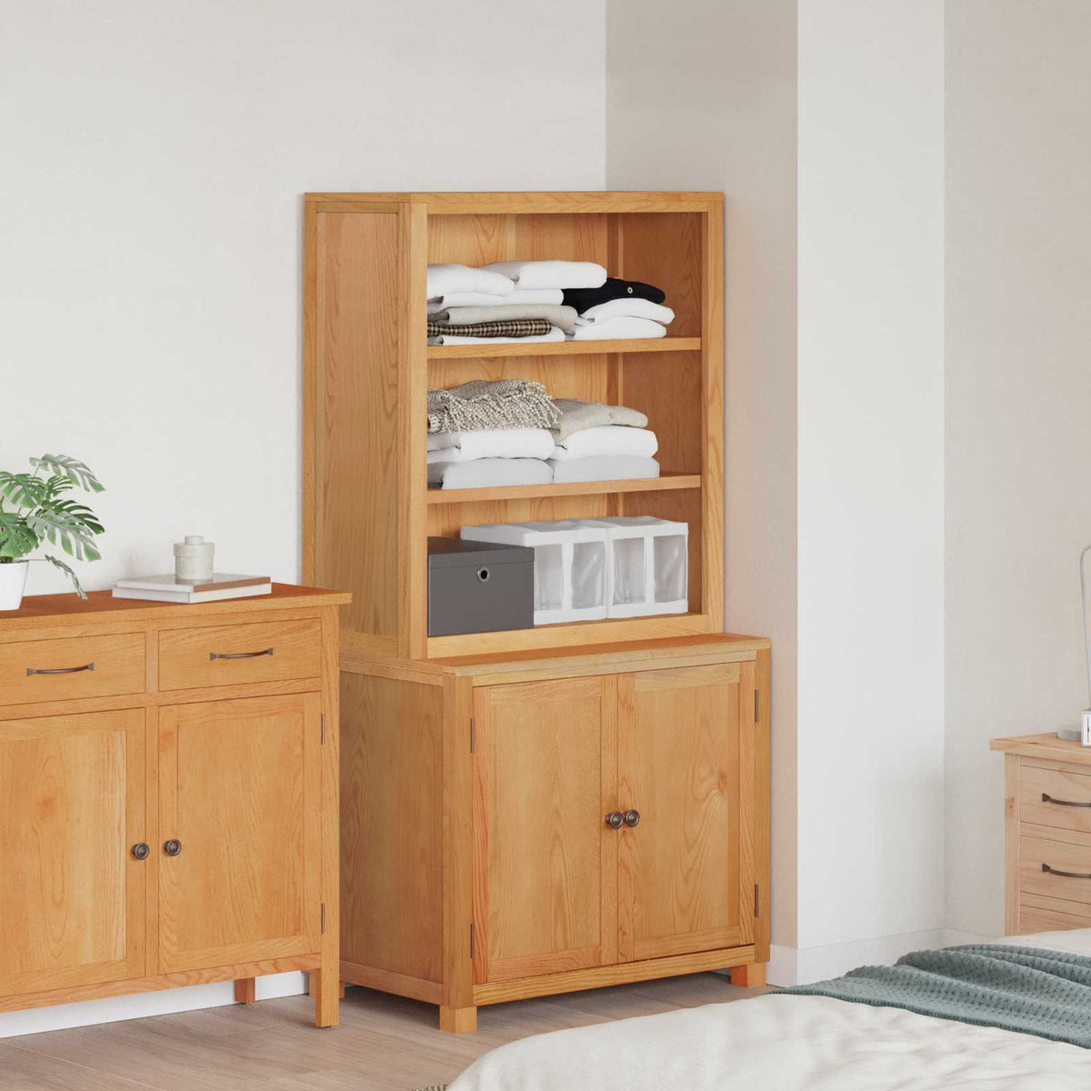 vidaXL Storage Furniture Set with Storage 2 pcs Brown 80 x 50 x 160 cm 1