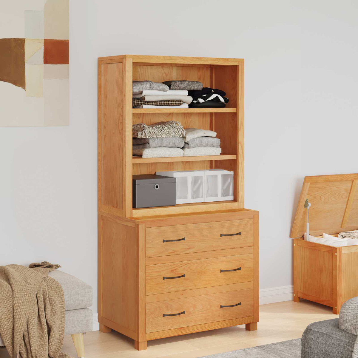 vidaXL Storage Furniture Set with Drawer 2 pcs Brown 80 x 50 x 160 cm 4