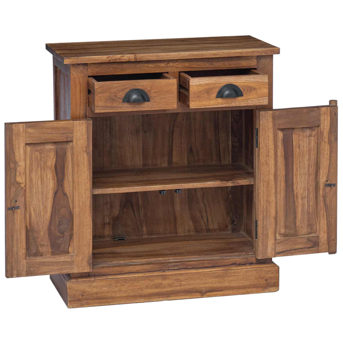 vidaXL Storage Cabinet Natural 65 x 30 x 75 cm Solid Teak Wood 5