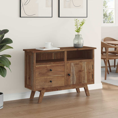 vidaXL Sideboard Natural 100 x 30 x 68 cm Solid Teak Wood 4
