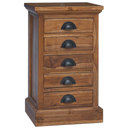 vidaXL Chest of Drawers Natural 35 x 30 x 60 cm Solid Teak Wood 2