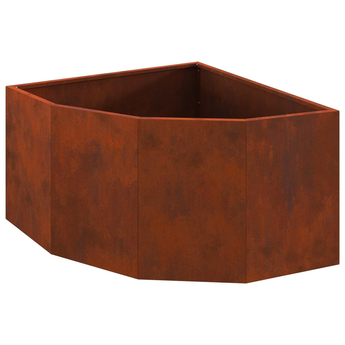 Corner Planter 60 x 60 x 35 cm Steel Weathering steel