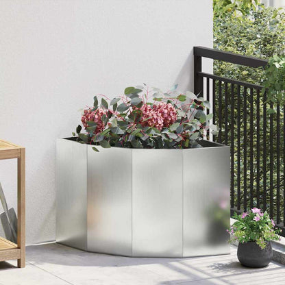 Corner Planter 60 x 60 x 50 cm Steel Galvanised steel