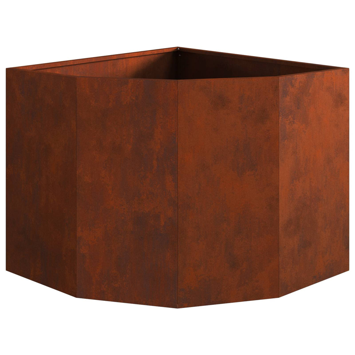 Corner Planter 60 x 60 x 50 cm Steel Weathering steel