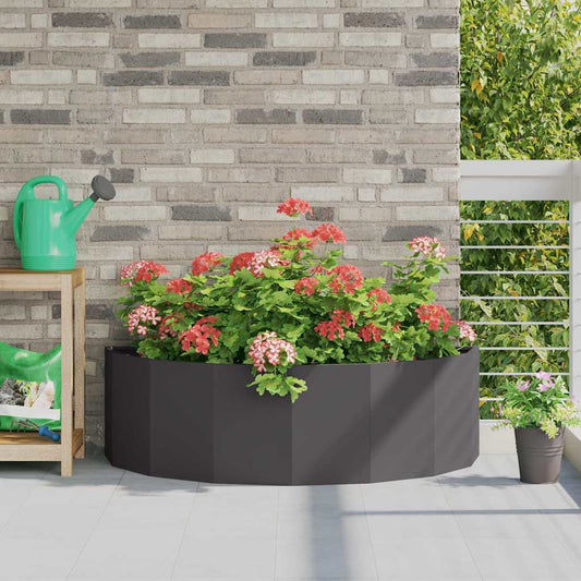 Planter 120 x 60 x 35 cm Steel Black