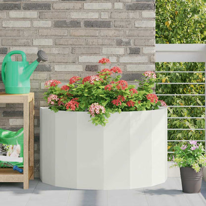 Planter 90 x 45 x 50 cm Steel White
