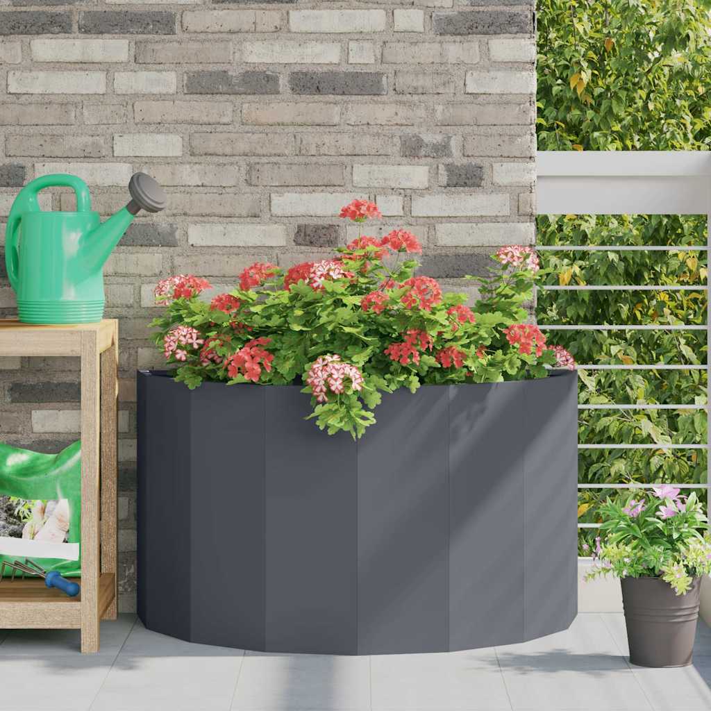 Planter 90 x 45 x 50 cm Steel Anthracite