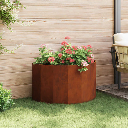 Planter 90 x 45 x 50 cm Steel Weathering steel