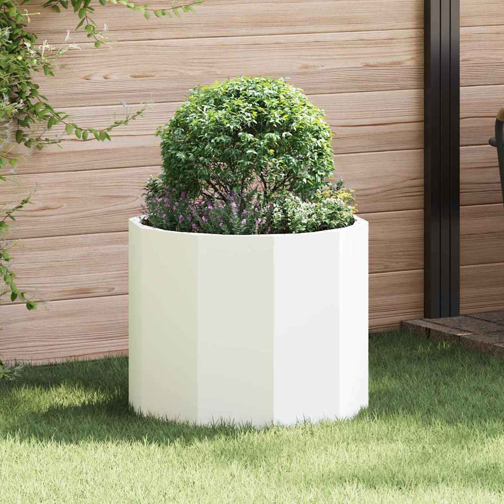 Planter 60 x 60 x 50 cm Steel White