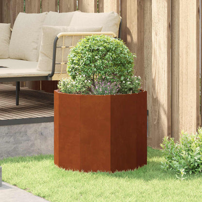 Planter 60 x 60 x 50 cm Steel Weathering steel