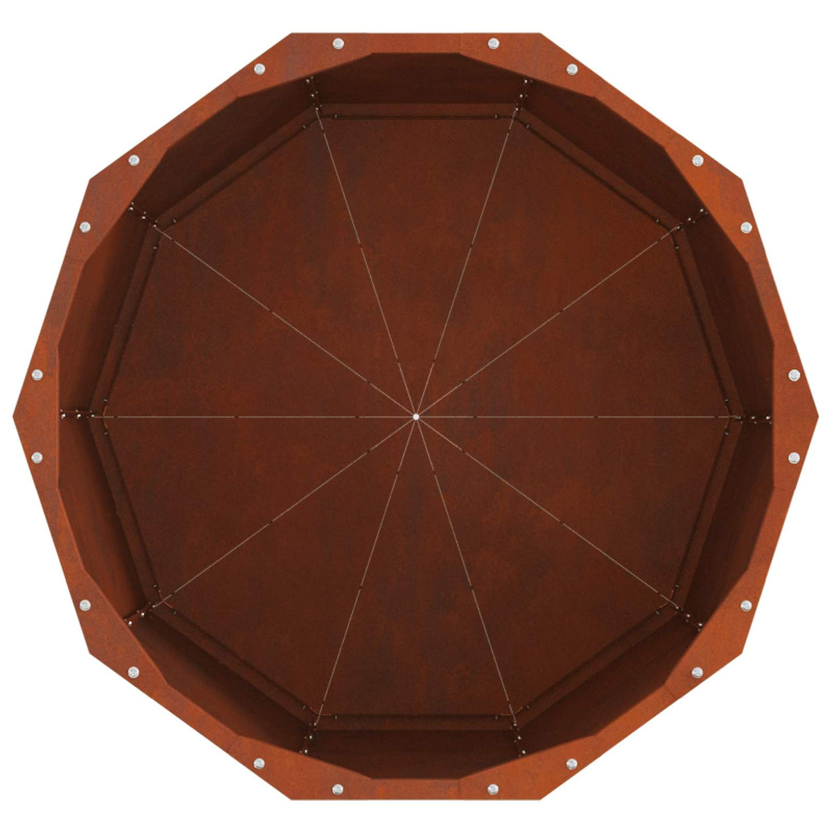 Planter 60 x 60 x 50 cm Steel Weathering steel