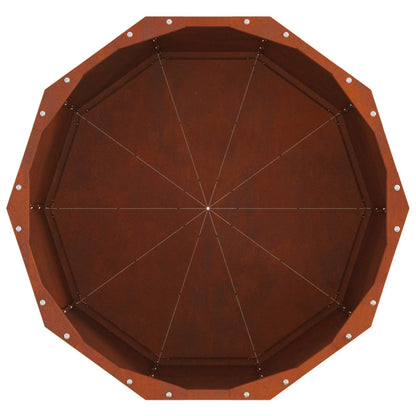 Planter 60 x 60 x 50 cm Steel Weathering steel