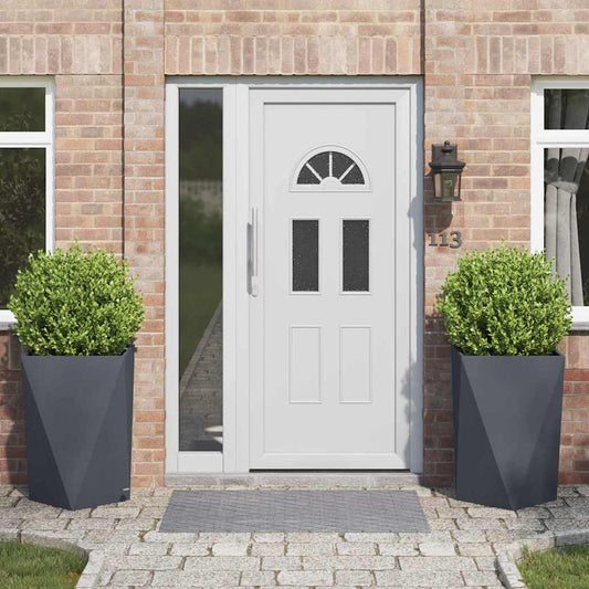 Planter Steel 2 pcs Width 50 cm Anthracite 75 cm