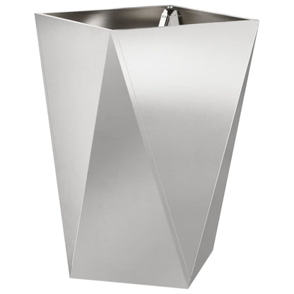vidaXL Planter 2 pcs Silver 50 x 50 x 75 cm Stainless Steel 5
