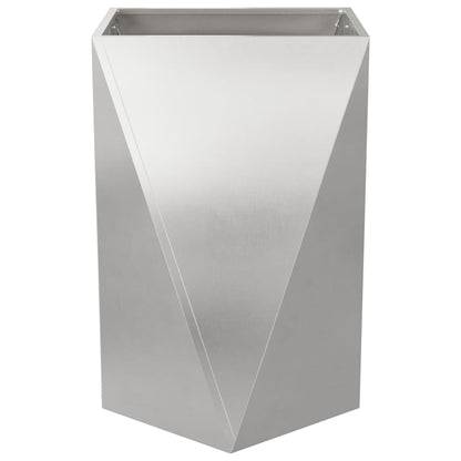vidaXL Planter 2 pcs Silver 50 x 50 x 75 cm Stainless Steel 6