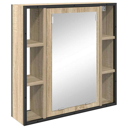 vidaXL Bathroom Furniture Set 4 pcs Sonoma Oak Engineered Wood 5
