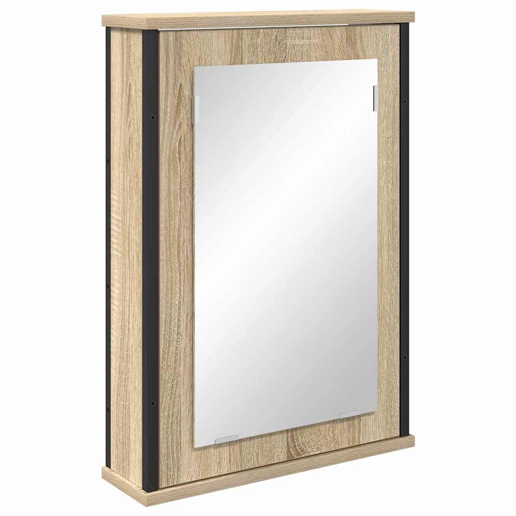 vidaXL Bathroom Furniture Set 4 pcs Sonoma Oak Engineered Wood 5