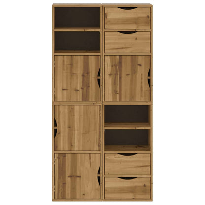 vidaXL Side Cabinets 4 pcs "ODDA" 40x24x79 cm Solid Wood Pine 6