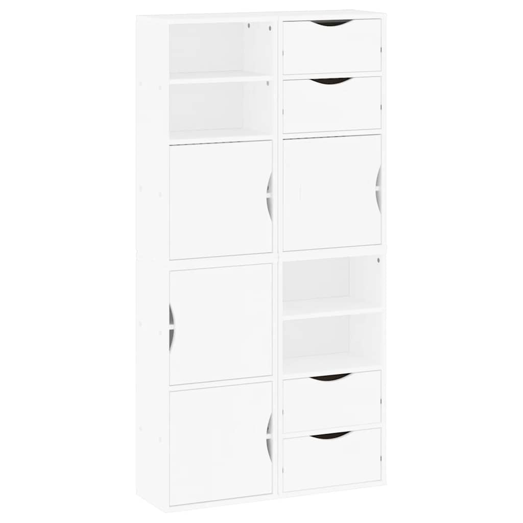 vidaXL Side Cabinets 4 pcs "ODDA" White 40x24x79 cm Solid Wood Pine 2