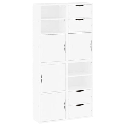 vidaXL Side Cabinets 4 pcs "ODDA" White 40x24x79 cm Solid Wood Pine 2