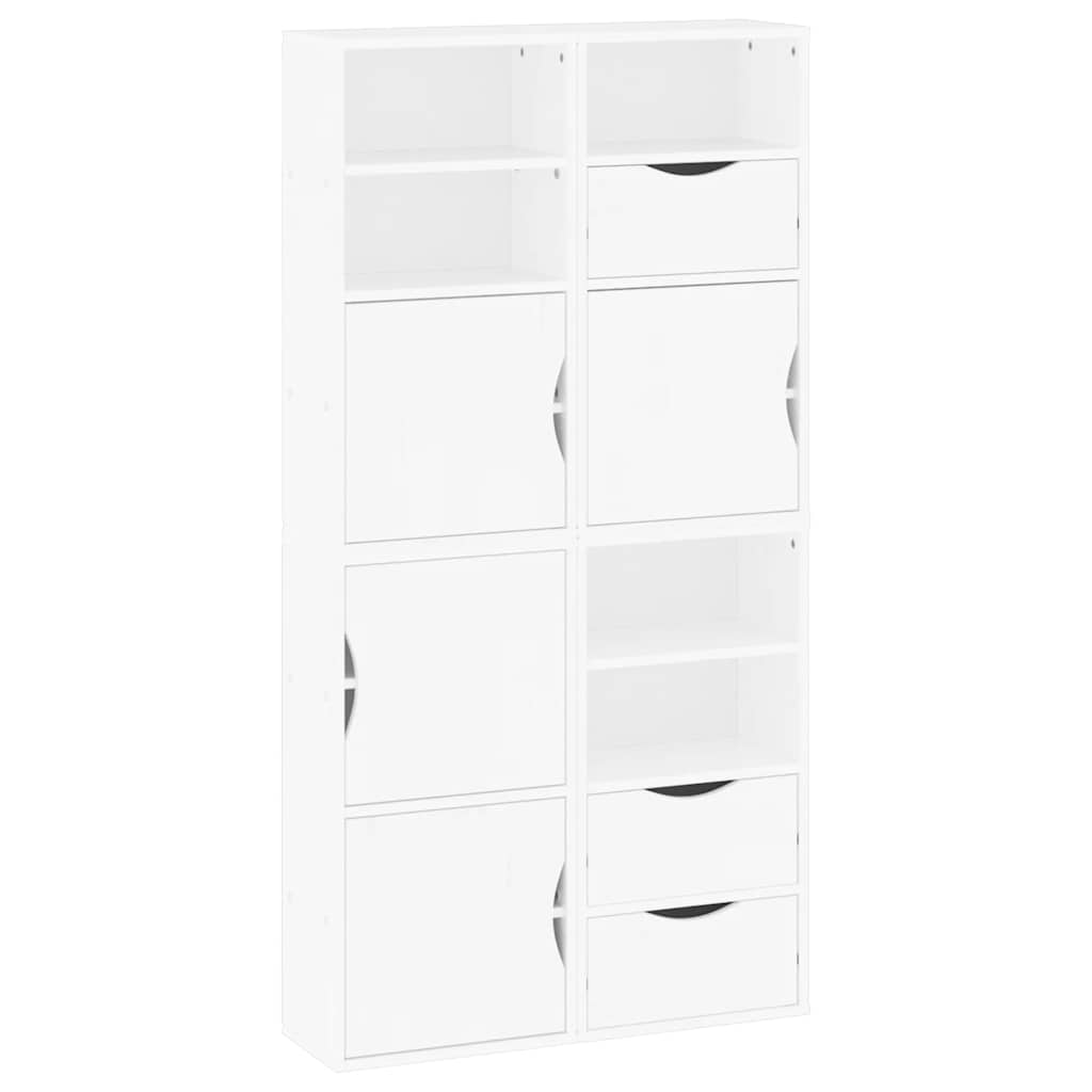 vidaXL Side Cabinets 4 pcs "ODDA" White 40x24x79 cm Solid Wood Pine 2
