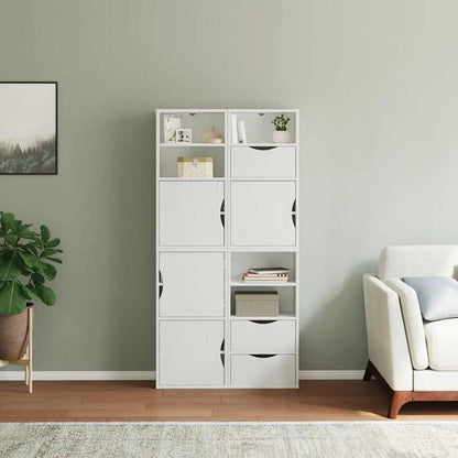 vidaXL Side Cabinets 4 pcs "ODDA" White 40x24x79 cm Solid Wood Pine 3
