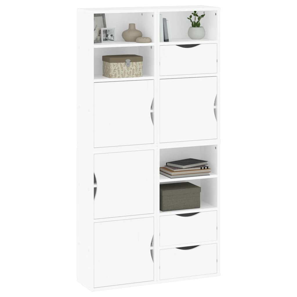 vidaXL Side Cabinets 4 pcs "ODDA" White 40x24x79 cm Solid Wood Pine 4